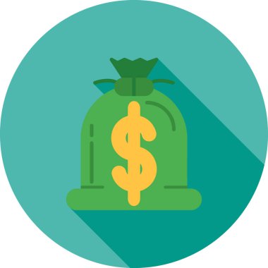 Dolar vektör simgesi. Beyaz arkaplanda izole edilmiş basit vektör illüstrasyonu.