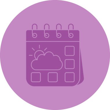 hava tahmini simgesi, vektör illüstrasyonu