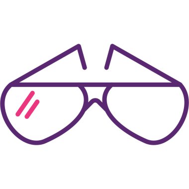 Gözlük. Web simgesi basit illüstrasyon