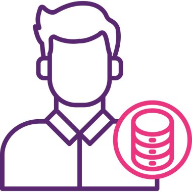 Mikrofonlu bir adamın vektör çizimi