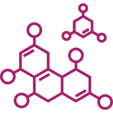 Kimya bilimi eğitim simgesi ana hatları biçiminde