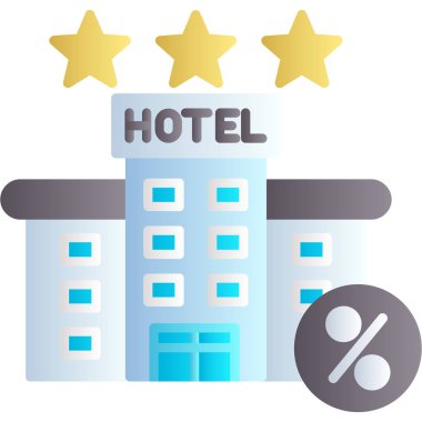 otel binası vektör simgesi