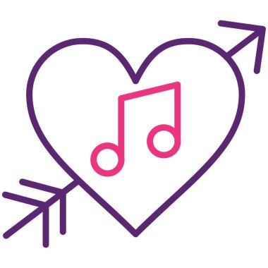 Müzik. Web simgesi basit illüstrasyon