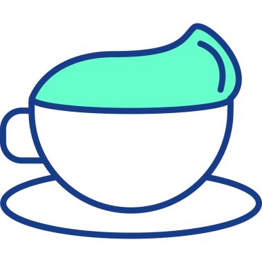 Sıcak kahve. Basit illüstrasyon