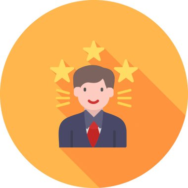 işadamı düz simge vektör çizim