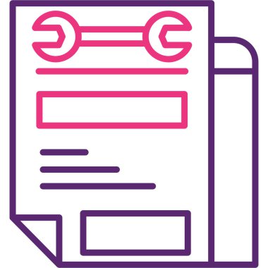 belge web simgesi, basit vektör illüstrasyonu