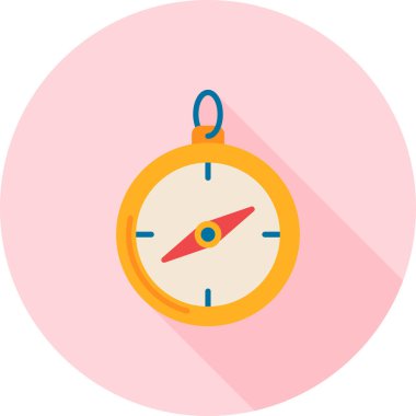 pusula düz vektör simgesi