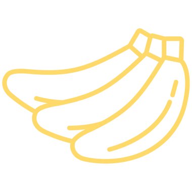 Ana hatlarıyla muz meyvesi sağlıklı simgesi