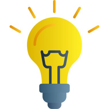 ampul yaratıcı yaratıcılık simgesi - özet biçimi