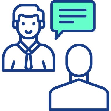 Konuş. Web simgesi basit illüstrasyon