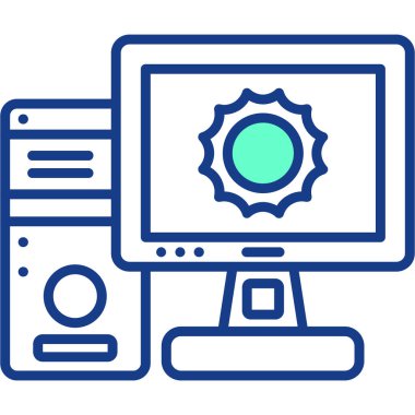 dişli vektör illüstrasyon tasarımlı bilgisayar masaüstü