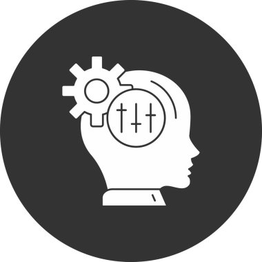 Beyin. Web simgesi basit illüstrasyon