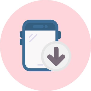 Cep telefonu simgesi, vektör illüstrasyonu