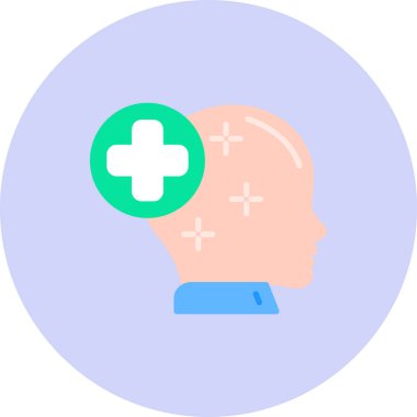 beyin ikonu vektör illüstrasyonu