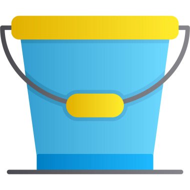 Kova düz simge vektör çizimi