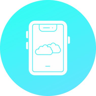 Bulut simgesi vektör illüstrasyonu