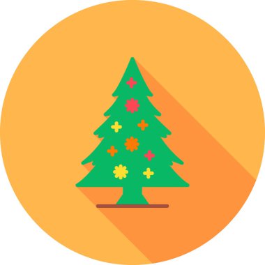 Yılbaşı ağacı. Basit resimleme