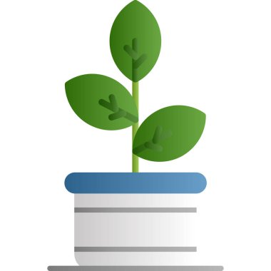 Yaprakları olan düz dizayn fabrikası