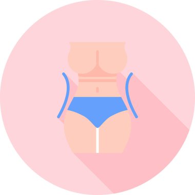 İç çamaşırlı kadın. Vektör simgesi. düz tasarım illüstrasyon