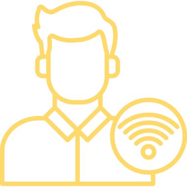 Kablosuz. Web simgesi basit illüstrasyon