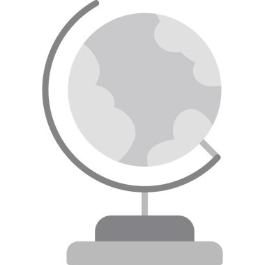 Dünya düz simge vektör çizim