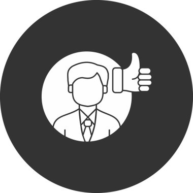 başparmak yukarı kabartma simgesi, vektör tasarımı