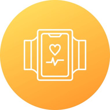 Kalp ikonu vektör illüstrasyonu