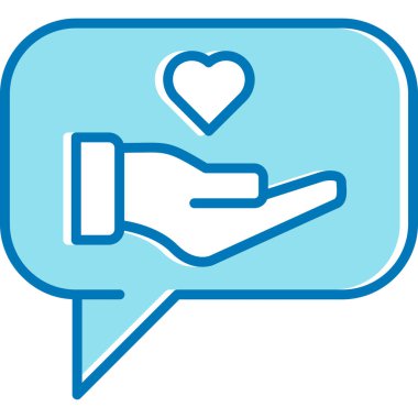 vektör el kalp veriyor