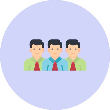 bir grup insan ikonu. Basit tasarım