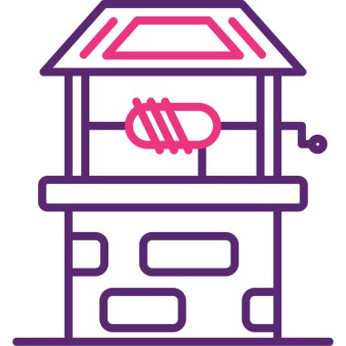 Bina inşaat ikonu. vektör illüstrasyonu