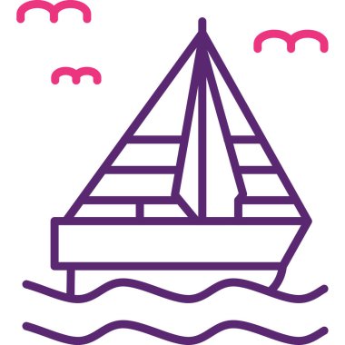 Yelkenli gemi. Web simgesi