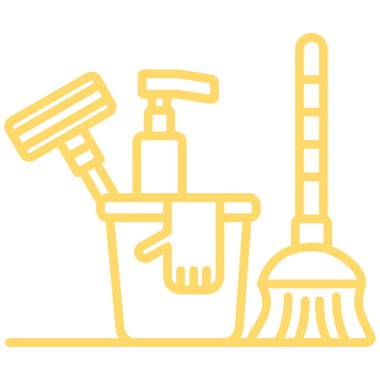 boya fırçaları ve kova vektör tasarımı