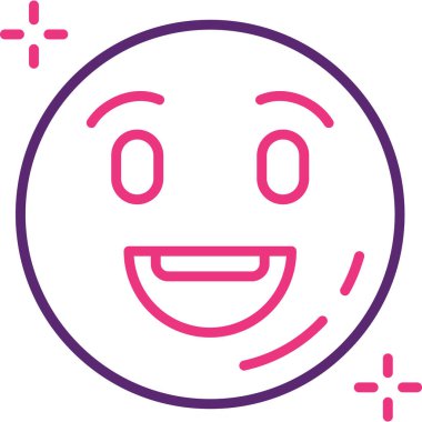 Yüz. Web simgesi basit illüstrasyon