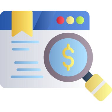 Ücretli arama web simgesi, vektör illüstrasyonu