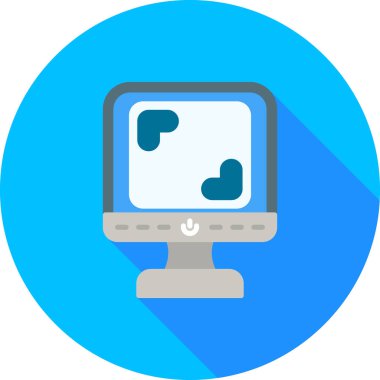 Bilgisayar. Web simgesi basit illüstrasyon