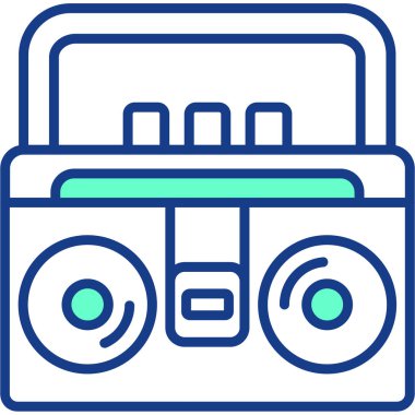 Radyo. Web simgesi basit illüstrasyon