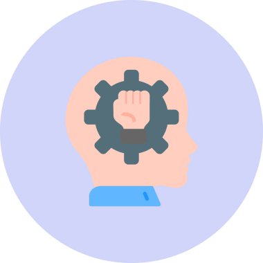 Beyin. Web simgesi basit illüstrasyon