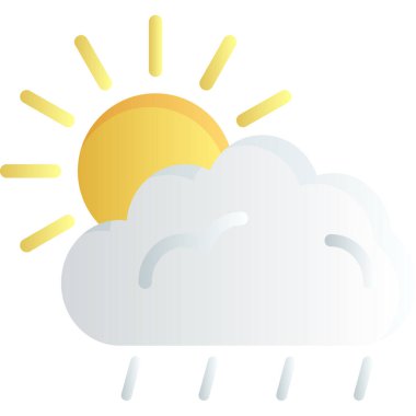 Hava durumu. Web simgesi basit illüstrasyon