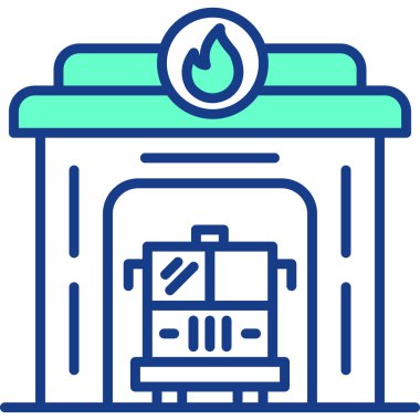 Ateş simgesi, vektör çizimi