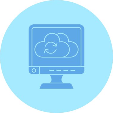 Bulut hesaplama. Ağ simgesi. resimleme