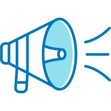 Konuşma baloncuğu simgesi ile megafon