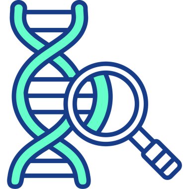 DNA simgesi, basit vektör illüstrasyonu
