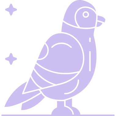 Güvercin ikonu. Web için güvercin vektör simgelerinin özet çizimi