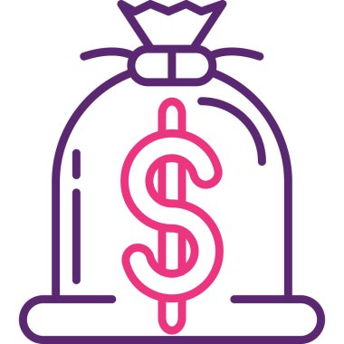 Para için. Web simgesi basit illüstrasyon