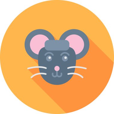 hayvan yassı vektör simgesi