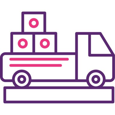 Bir kamyon simgesinin vektör çizimi