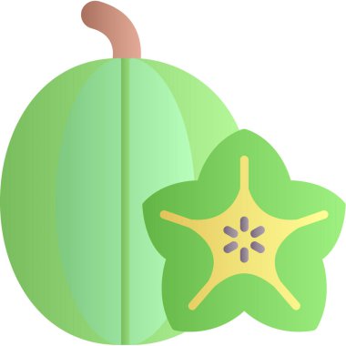 Yeşil ve turuncu çizim vektörü