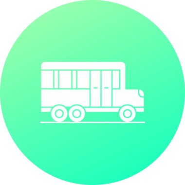 Benzersiz bus vektör simgesi