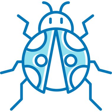 Böcek. Web simgesi vektör illüstrasyonu