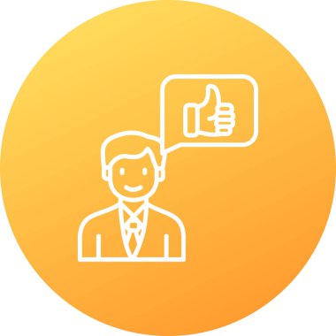 Müşteri simgesi vektör illüstrasyonu